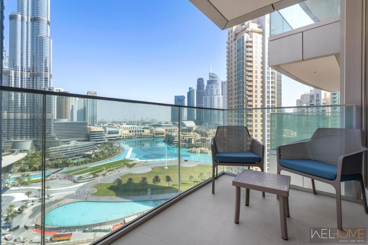 Welhome - Luxury Apartment Facing Burj Khalifa With Terrace Dubai Exterior photo